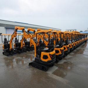 Italian customers are using our small excavators for their work. detail two